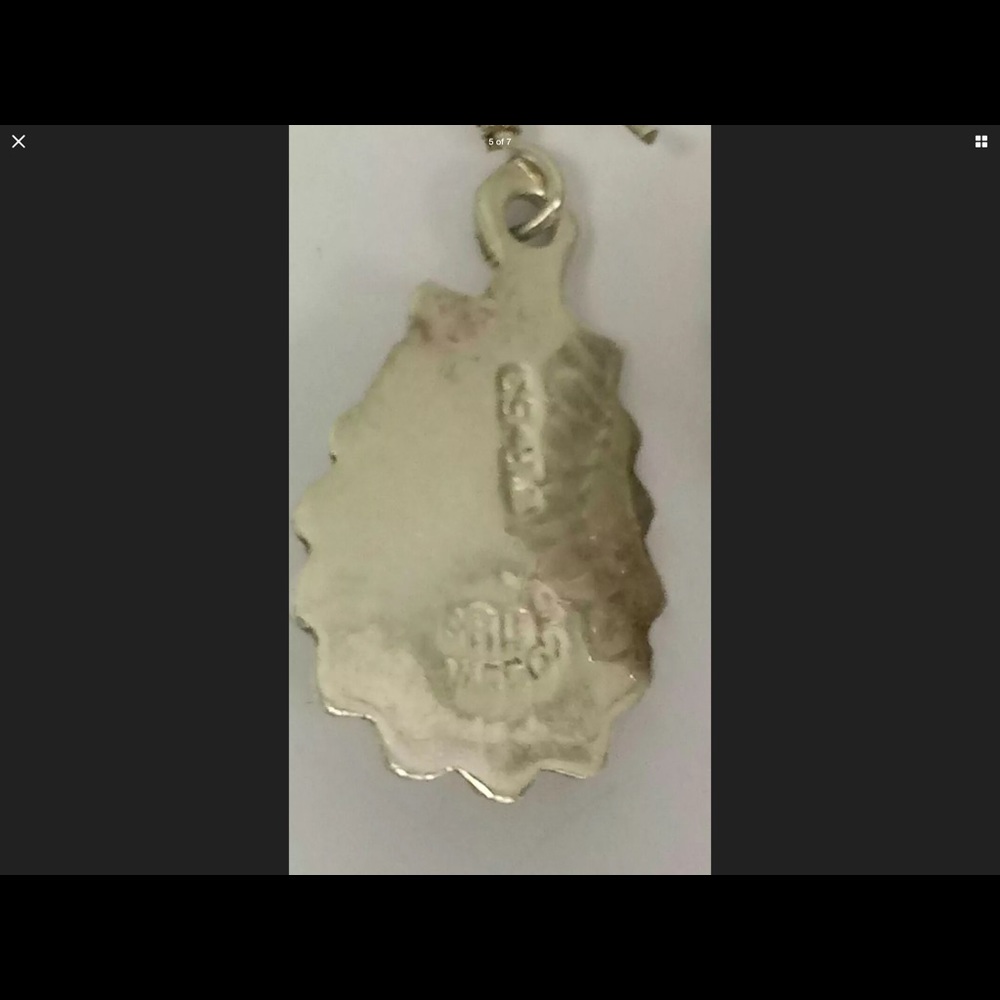 Onyx Abalone inlay 925 CBC Taxco Mexico EUC Sweet - Picture 6 of 6